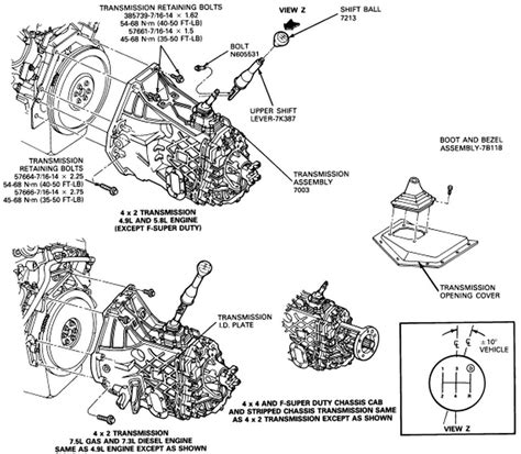 ford ranger manual transmission diagram