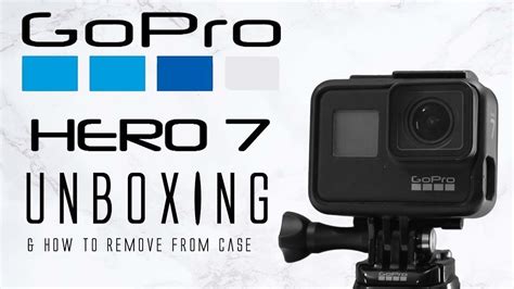 gopro hero  black unboxing   remove camera  box open  case youtube