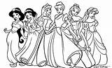 Princess Coloring Disney Pages Choose Board Colouring sketch template
