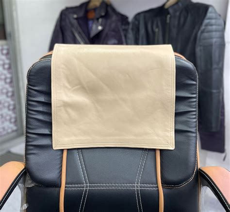 genuine leather recliner chair headrest cover furniture etsy