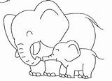 Mewarnai Gajah Binatang Yukbelajarmewarnai Teman Selesai sketch template