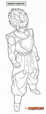 Gohan Coloring Pages Ultimate Lineart Template sketch template