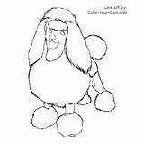 Poodle Coloring Pages Pink Getcolorings sketch template