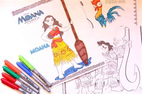 disney moana coloring pages  activities sheets