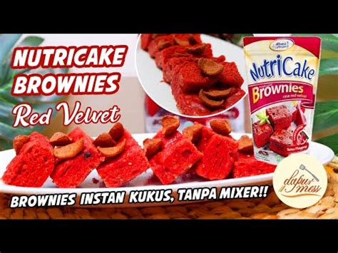 bahan  membuat nutricake brownies redvelvet kukus