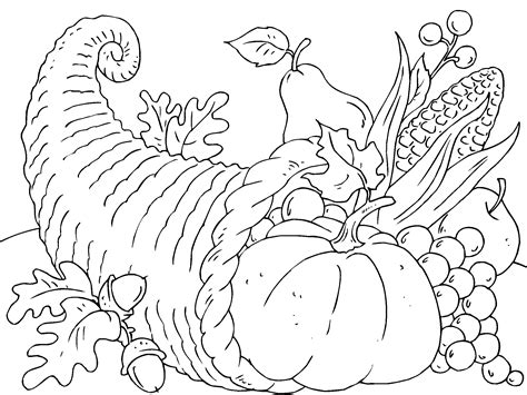 thanksgiving day coloring pages  childrens printable