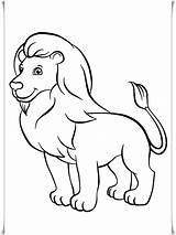 Lion Coloring Pages Animals Cute Coloration Preview sketch template