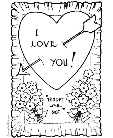 child valentine coloring page