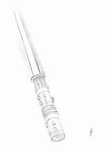 Lightsaber Coloring Pages Hilt Drawing Template sketch template