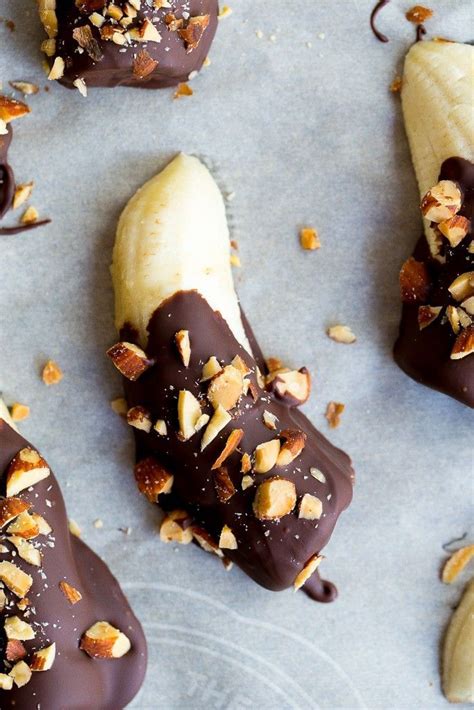 Mini Chocolate Covered Frozen Bananas With Almonds She Likes Food
