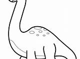 Coloring Pages Brontosaurus Dinosaur Printable Cartoon Little Kids Tsgos Size Handphone sketch template
