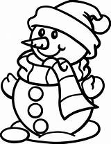 Coloring Snowman Wecoloringpage sketch template