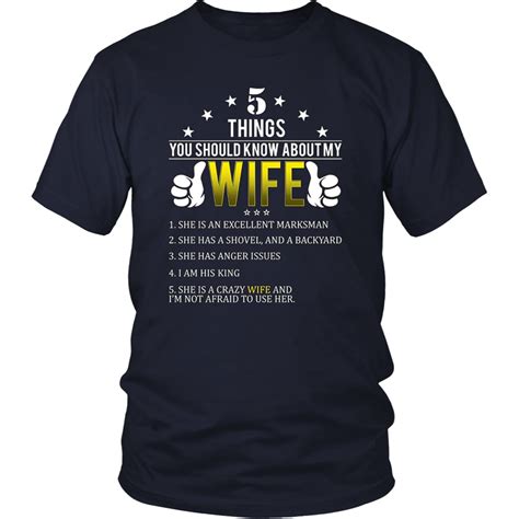 5 things you should know about my wife t shirt teefim t shirt mens