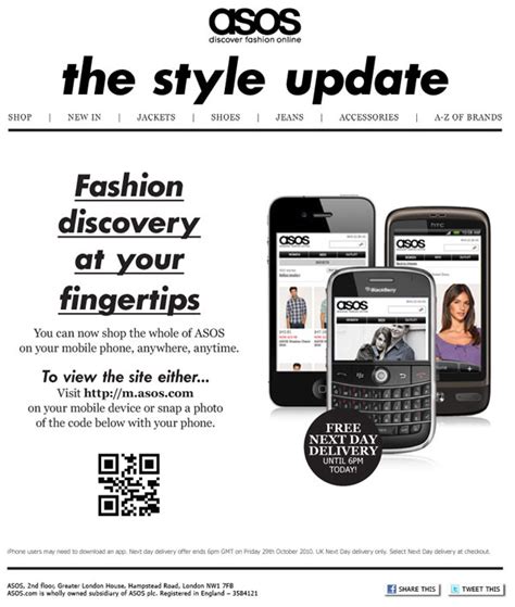 asos  email driving   mobile website