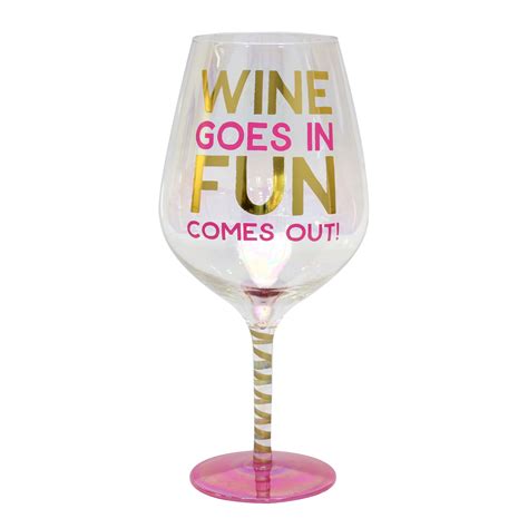 Topshelf Decorative Luster Glass Oversized Wine Fun Wine Glass With