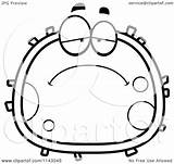 Cell Clipart Blood Cartoon Sad Coloring Smiling Surprised Outlined Vector Cory Thoman Royalty Regarding Notes Clipartof sketch template