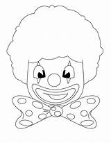 Clown Coloring Pages Face Sad Happy Template Colorear Kids Para Templates sketch template