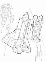 Spaceship Spatiale Navette Transport Coloriages sketch template