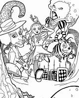 Alice Wonderland Trippy Stoner Films Helden Portano Maschera Eroi Ausmalbilder sketch template