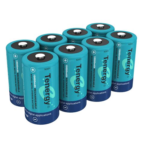 amazoncom tenergy mah nimh  battery rechargeable high capacity  size battery high