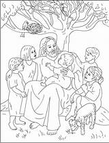Jesus Coloring Children Loves Little Pages sketch template