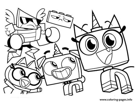 unikitty  friends coloring page printable