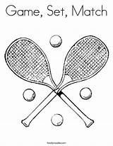 Coloring Game Match Set Tennis Built California Usa Twistynoodle Rackets sketch template