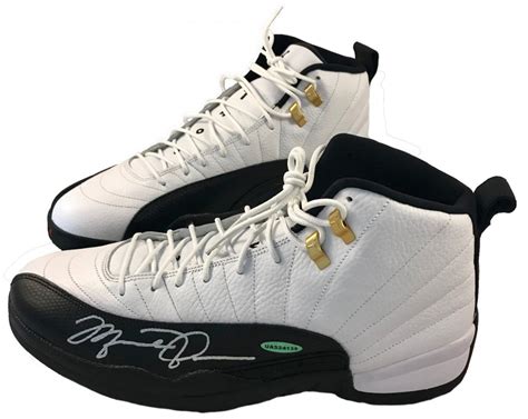 michael jordan signed air jordan 12 retro basketball shoes uda coa