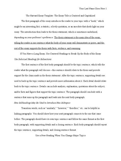 harvard essay template paragraph essays