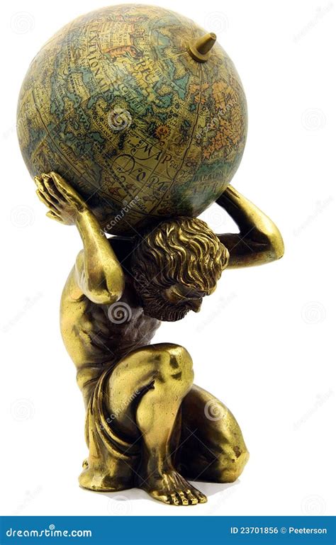 atlas stock photo image  sculpture earth myth hold