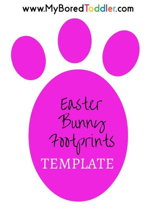 easter bunny footprint stencil easter bunny footprints easter bunny