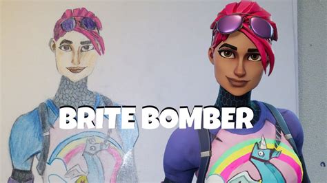 drawing brite bomber drawing fortnite skins  youtube