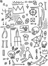 Basquiat Jean Michel Tattoo Doodle Paintings Illustration Is2daytuesday Tumblr Tattoos Warhol sketch template