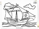 Pinta Nina Santa Coloring Pages Maria Getcolorings Print Color sketch template