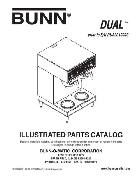 dual parts manual bunn