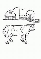 Coloring Pages Scenes Cow Farming Farm Dairy Clipart Printable Comments Coloringhome Library Popular sketch template