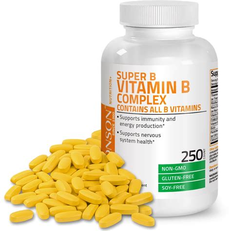 Bronson Vitamin B Complex Vitamin B1 B2 B3 B6 B9 – Folic Acid B12