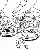 Coloring Car Race Pages Track Cars Adults Hot Wheels F1 Sport Racing Two Drawing Colouring Printable Kids Fast Color Getcolorings sketch template