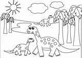 Coloring Pages Dinosaur Cute Dinosaurs Popular sketch template
