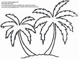 Tree Palm Coloring Coconut Trees Drawing Pages Outline Stencil Printable Shape Template Drawings Hawaiian Onesies Hawaii Getcolorings Simple Paper Related sketch template