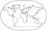 Continentes Seis Mapasmundi sketch template