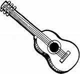 Coloring Guitar Pages Acoustic Outline Electric Getcolorings Clipartmag Getdrawings Drawing sketch template