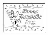 Australia Colouring Craft Happy Printable Pages Children Crafts Aus Poster Choose Board sketch template