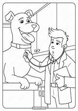 Coloring Vet Veterinarian Pages Printable Dog Crayola Color Kids Doctor Preschool Pet Drawing Veterinarians Helpers Animal Community Colouring Sheets Workers sketch template