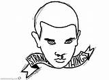 Stranger Things Coloring Pages Eleven Lineart Head Printable Print Kids sketch template