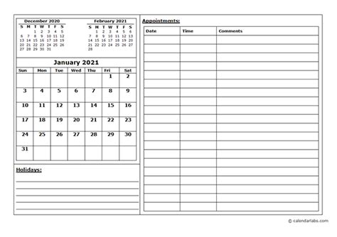 blank appointment calendar  printable templates