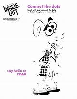 Fear Inside Dots Connect Coloring Printable Disney Make Pages Activities Worksheets Emotions Sweeps4bloggers Therapy Movie Pixar Insideout Kids Feelings Color sketch template