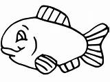 Fish Simple Coloring Drawing Cut Pages Template Getdrawings Popular sketch template