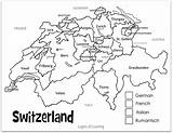 Map Coloring Swiss Pages Switzerland Printable Color Maps Language Road Country Printables Outline Austria Regions Flag Getcolorings Countries Showing Major sketch template