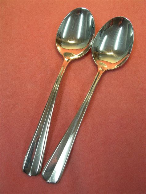 oneida usa gala or impulse 2 place spoons stainless flatware silverware